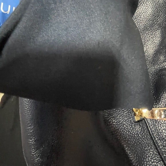 Navy blue pebbled leather blue hobo shoulder bag - Picture 10 of 11